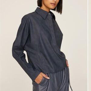 Marissa Webb faux leather Top